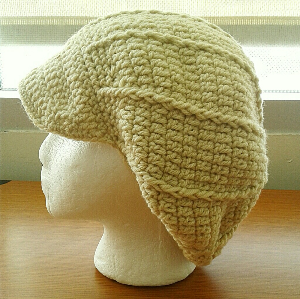 Crochet Slouchy Newsboy Beanie